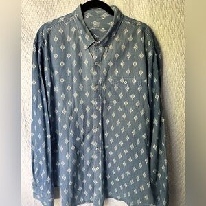 Vintage Jack Threads denim Aztec Print Shirt SZXL